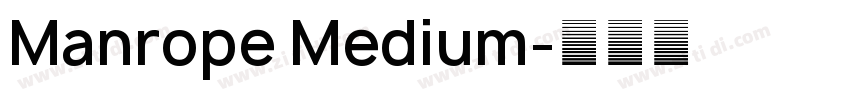 Manrope Medium字体转换